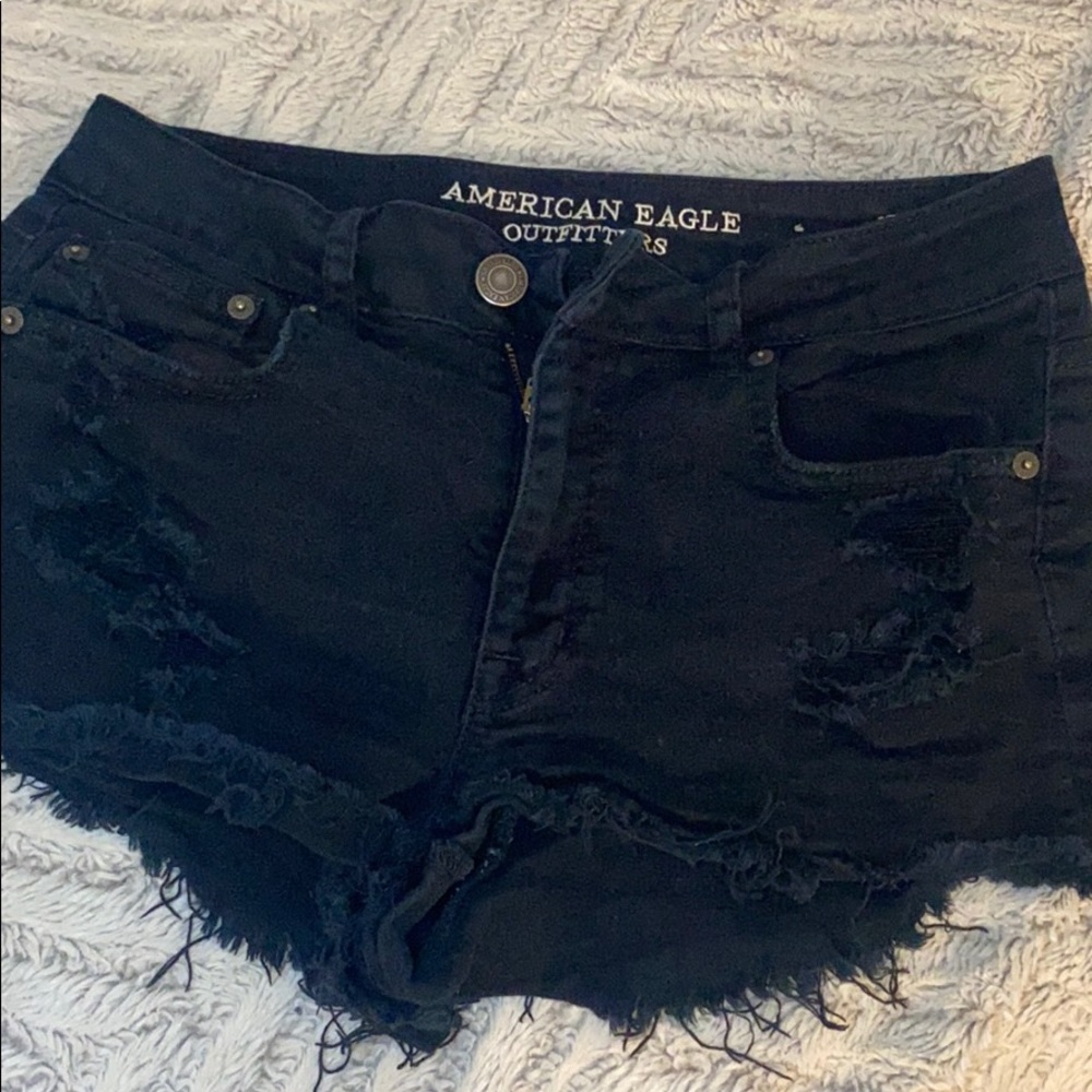 AE black cut off shorts